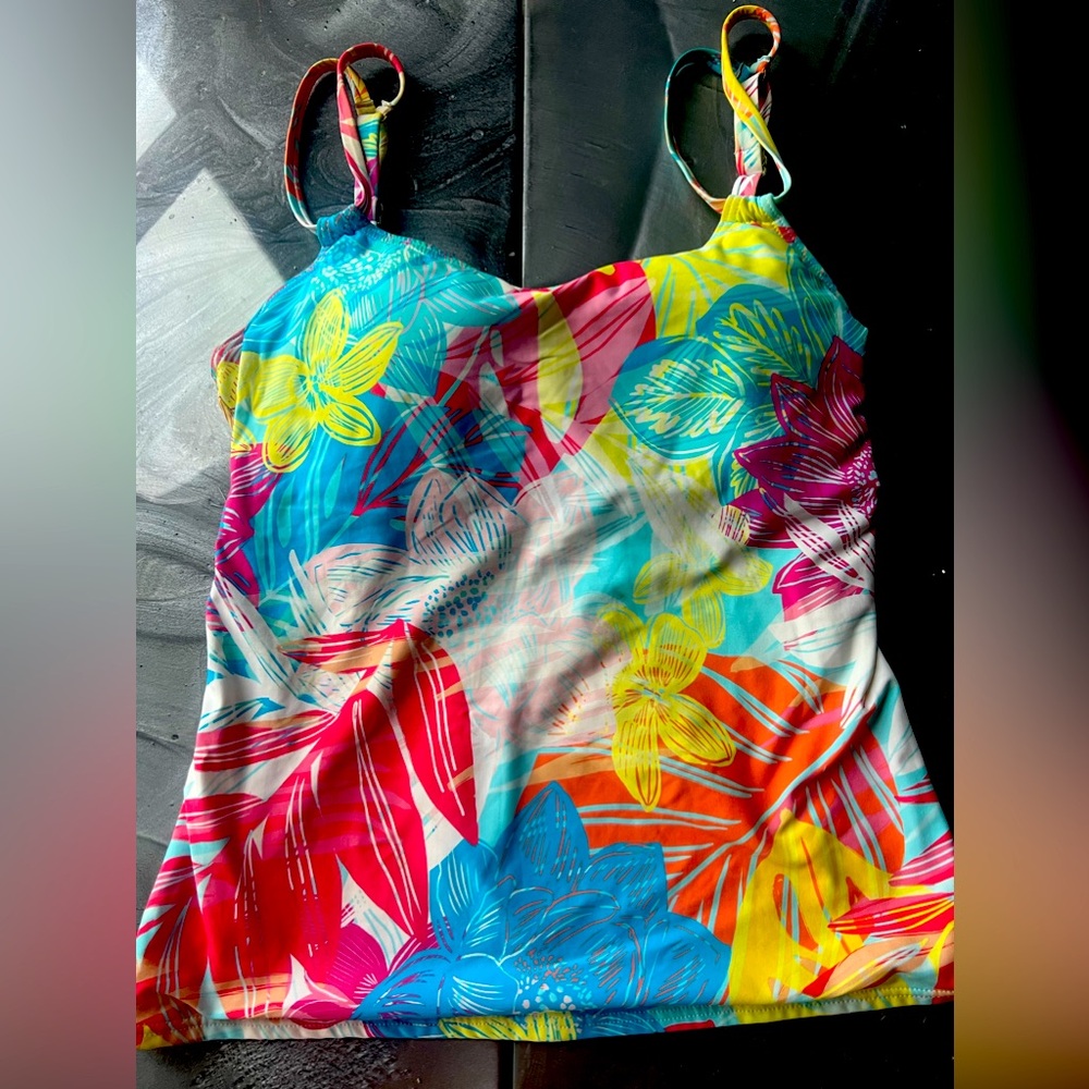 Sunset Colorful Flower Tankini